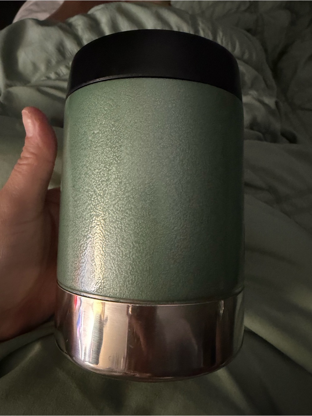 Stanley Mint Green Travel Mug with Black Handle and Stainless Base - Picture 7 of 9